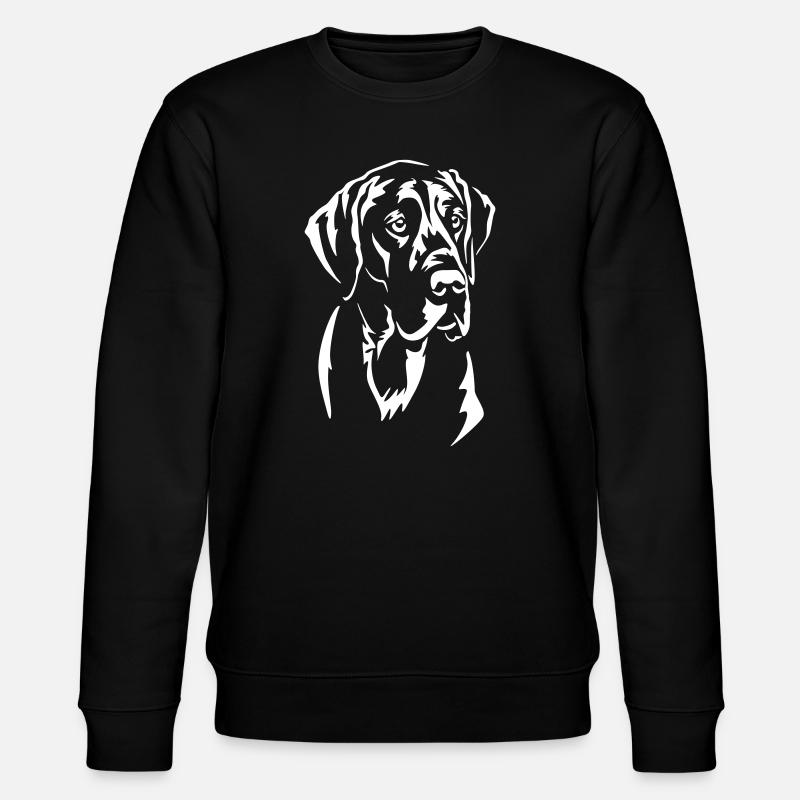 Great Dane Head "Black Edition" - Stanley/Stella CHANGER Unisex Organic Sweatshirt - black