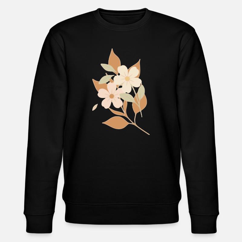 Drawn flowers - Stanley/Stella CHANGER Unisex Organic Sweatshirt - black