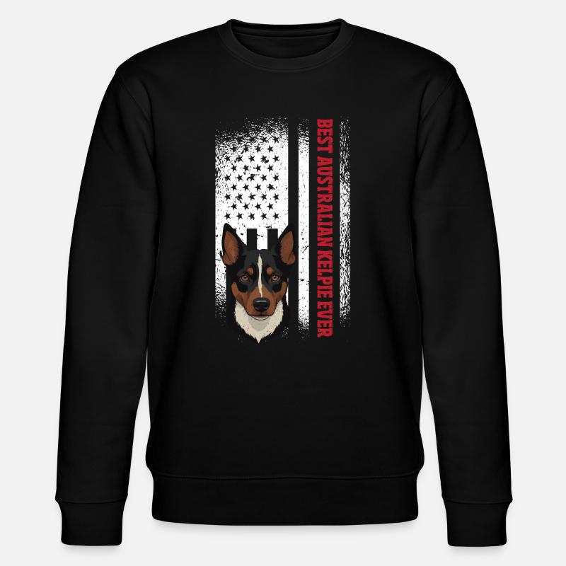 Kelpie-Hund-Geschenk - Stanley/Stella Unisex Bio-Sweatshirt CHANGER  - Schwarz