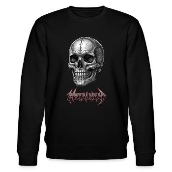 Metalhead Heavy Metal Rock Hardrock Metalcore - Stanley/Stella Unisex Bio-Sweatshirt CHANGER  - Schwarz - Vorne - Nik (191cm) & Marisol (170cm)