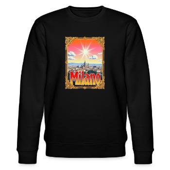 Milano Retroglow – Paysage urbain - Sweat bio CHANGER Stanley/Stella Unisexe - noir - Devant - Nik (191cm) & Marisol (170cm)