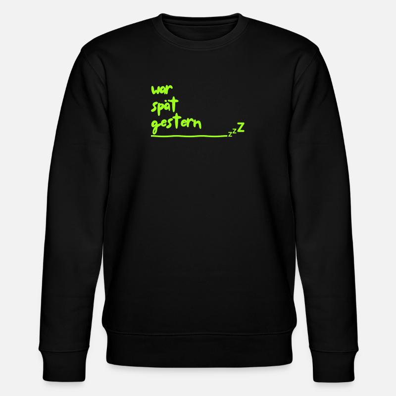 war spaet gestern - Stanley/Stella Unisex Bio-Sweatshirt CHANGER  - Schwarz