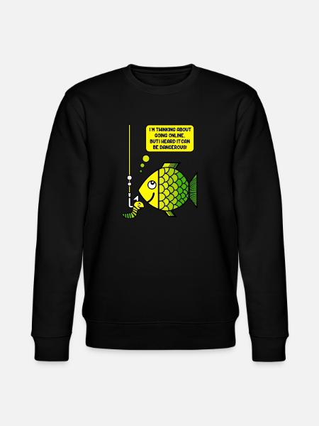 Fishing and humor - Stanley/Stella CHANGER Unisex Organic Sweatshirt - black