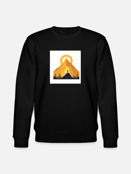 Berge / Sonne / Wald - Stanley/Stella Unisex Bio-Sweatshirt CHANGER  - Schwarz