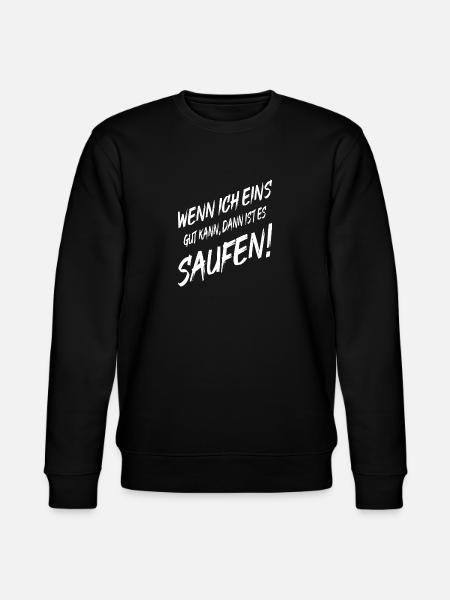 Biertrinker Ich Kann Eins Saufen - Stanley/Stella Unisex Bio-Sweatshirt CHANGER  - Schwarz
