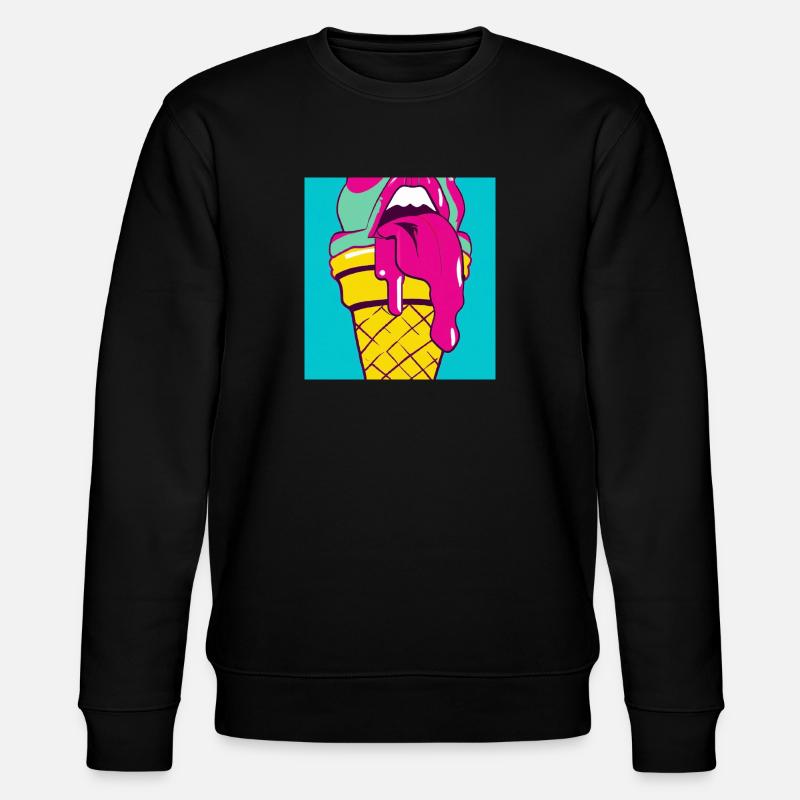 POP-Art Eiscreme - Stanley/Stella Unisex Bio-Sweatshirt CHANGER  - Schwarz