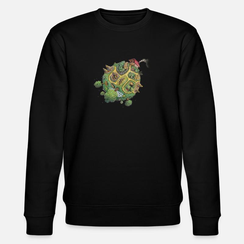 Planet Hortus - green planet - Stanley/Stella CHANGER Unisex Organic Sweatshirt - black