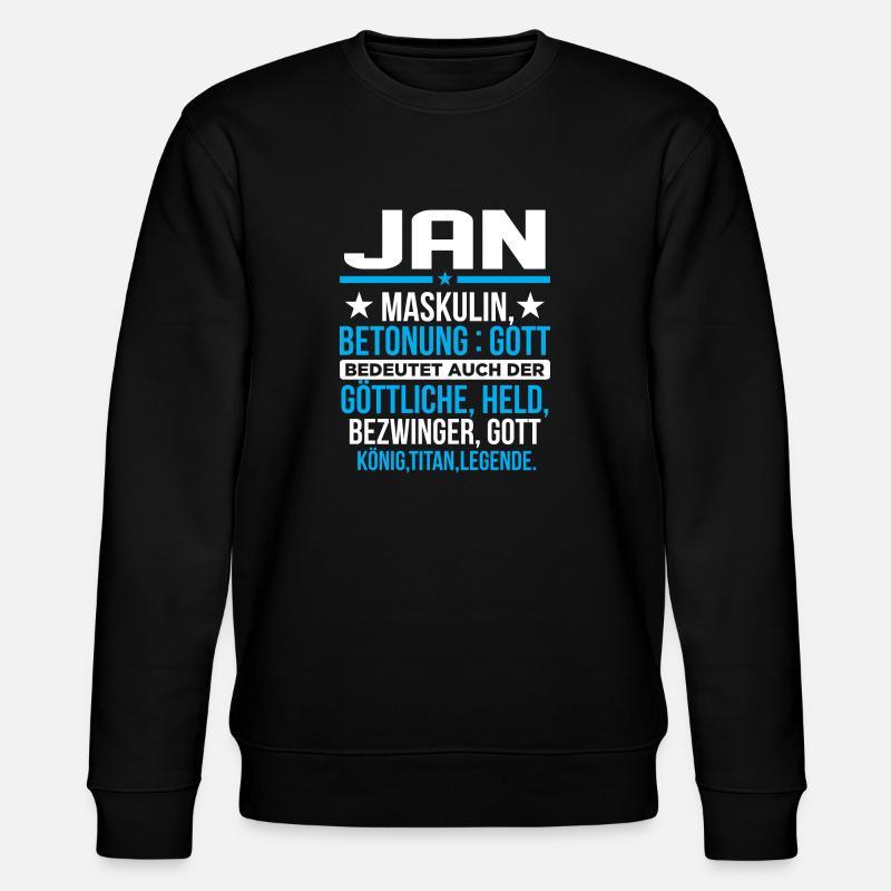 JAN - Titan - Stanley/Stella Unisex Bio-Sweatshirt CHANGER  - Schwarz