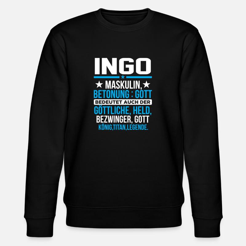 INGO - Titan - Stanley/Stella Unisex Bio-Sweatshirt CHANGER  - Schwarz