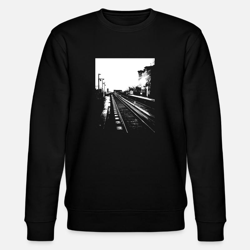 U-Bahn - Stanley/Stella Unisex Bio-Sweatshirt CHANGER  - Schwarz