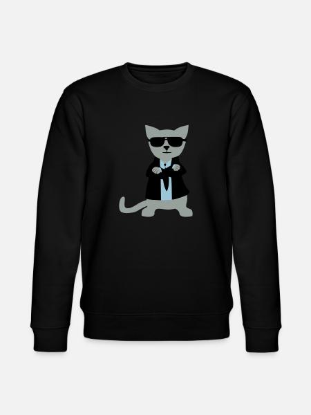 Bodyguard Cat - Stanley/Stella CHANGER Unisex Organic Sweatshirt - black