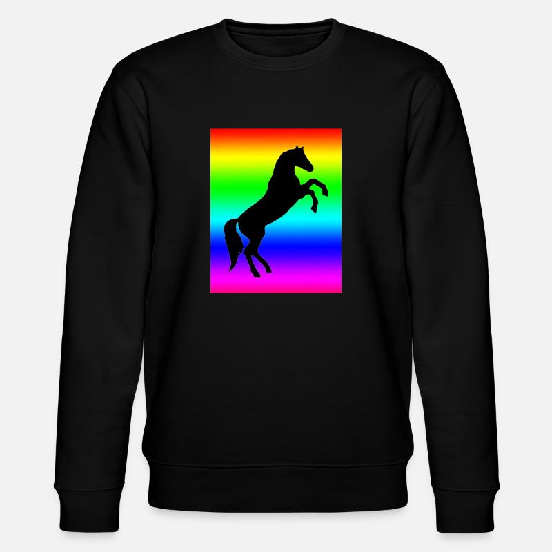 Cheval arc-en-ciel - Sweat bio CHANGER Stanley/Stella Unisexe - noir