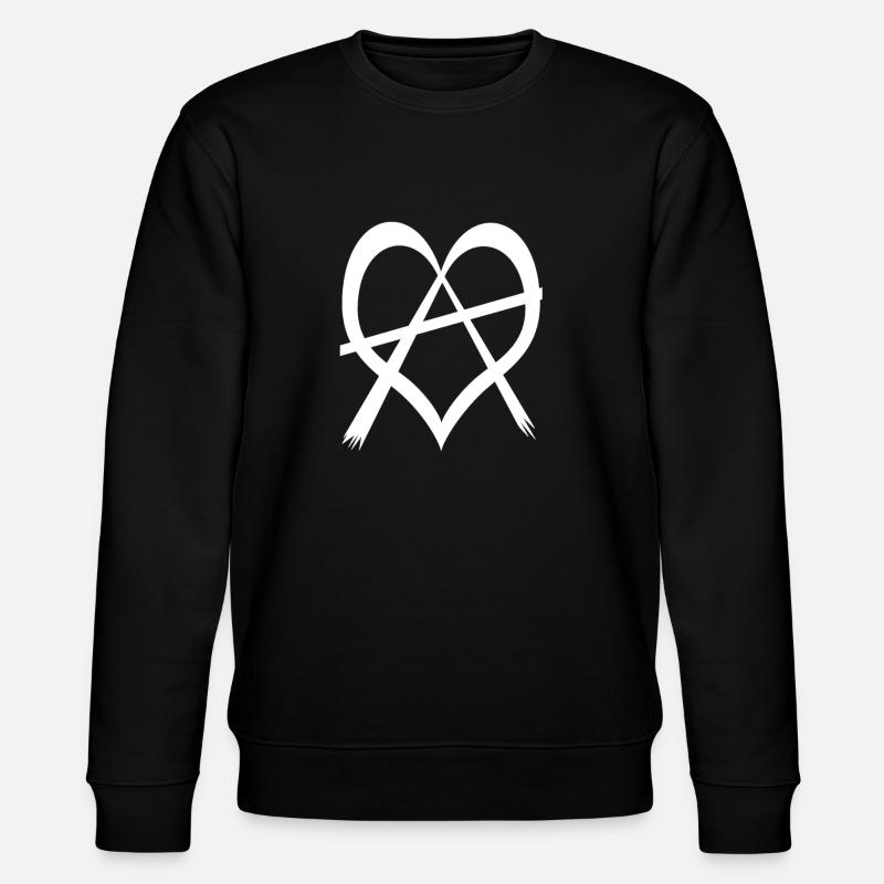love anarchy white - Stanley/Stella Unisex Bio-Sweatshirt CHANGER  - Schwarz
