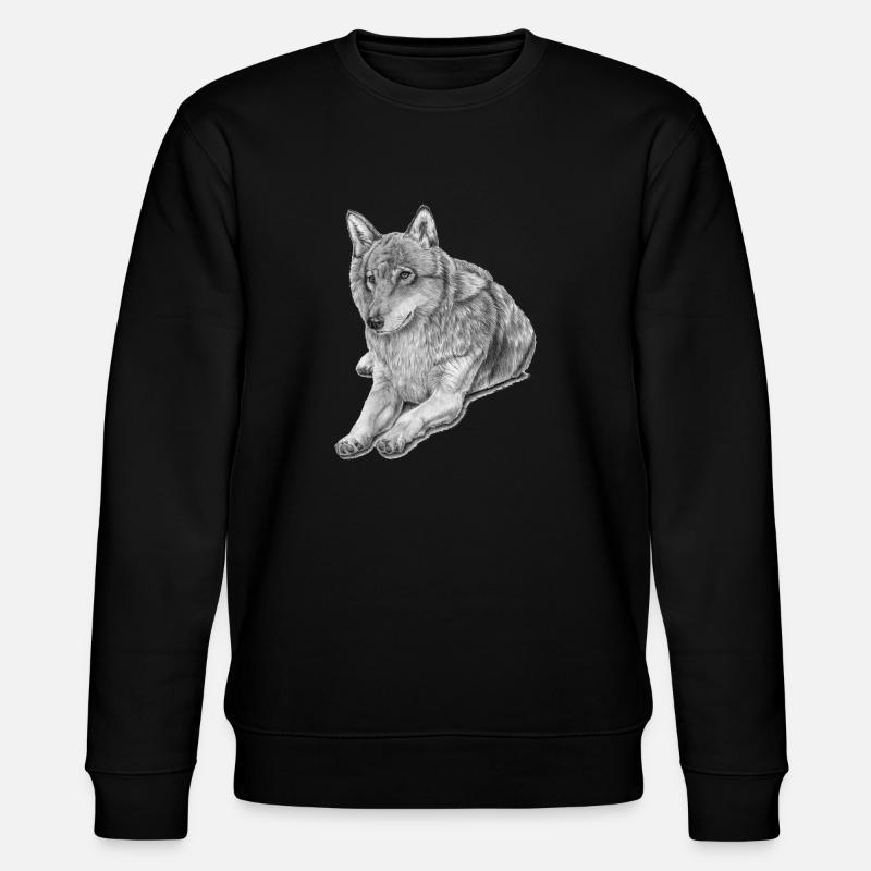 Wolf - Stanley/Stella Unisex Bio-Sweatshirt CHANGER  - Schwarz