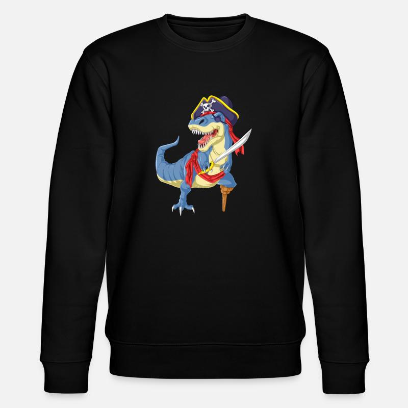 Piratendinosaurier - Stanley/Stella Unisex Bio-Sweatshirt CHANGER  - Schwarz