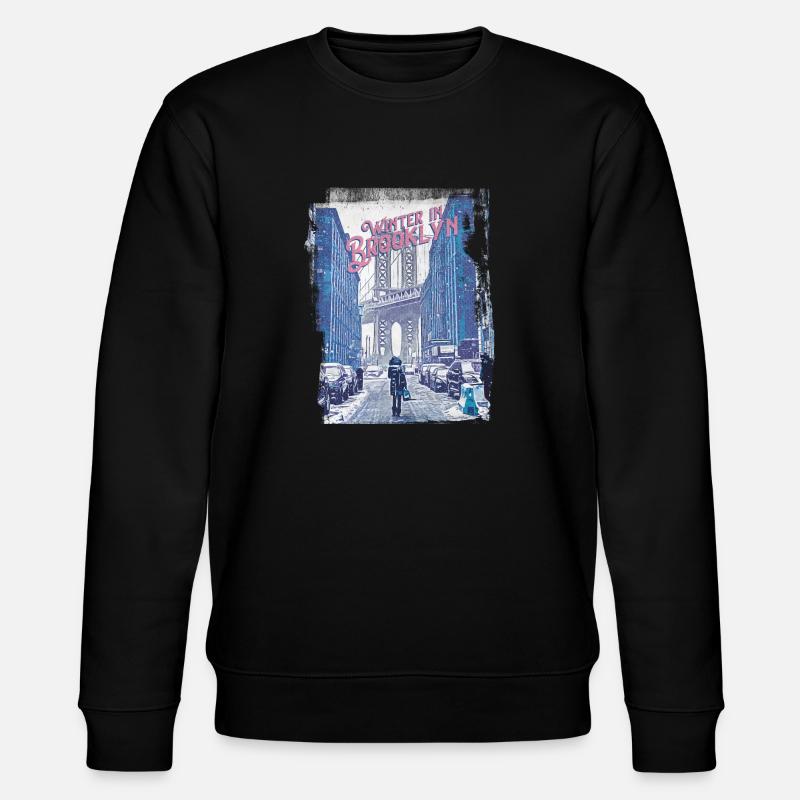 WINTER IN BROOKLYN - Stanley/Stella Unisex Bio-Sweatshirt CHANGER  - Schwarz
