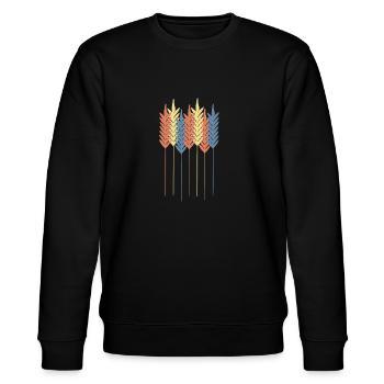 Cereals Field - Stanley/Stella CHANGER Unisex Organic Sweatshirt - black - Front - Nik (191cm) & Marisol (170cm)