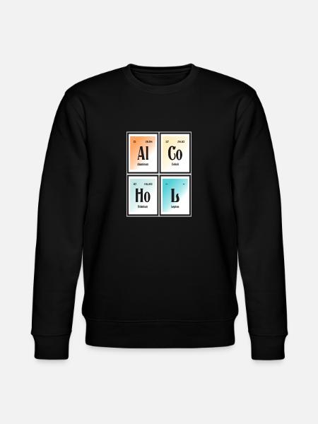 Alcohol | Periodic Table of Elements - Stanley/Stella CHANGER Unisex Organic Sweatshirt - black