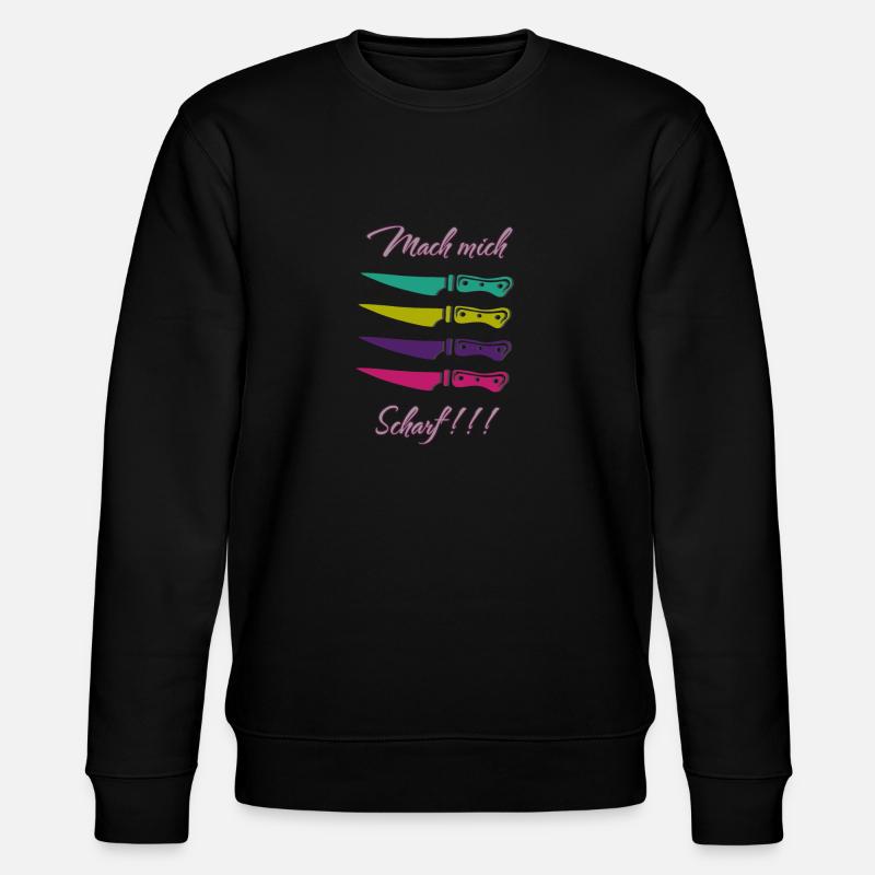Mach mich scharf Design - Stanley/Stella Unisex Bio-Sweatshirt CHANGER  - Schwarz
