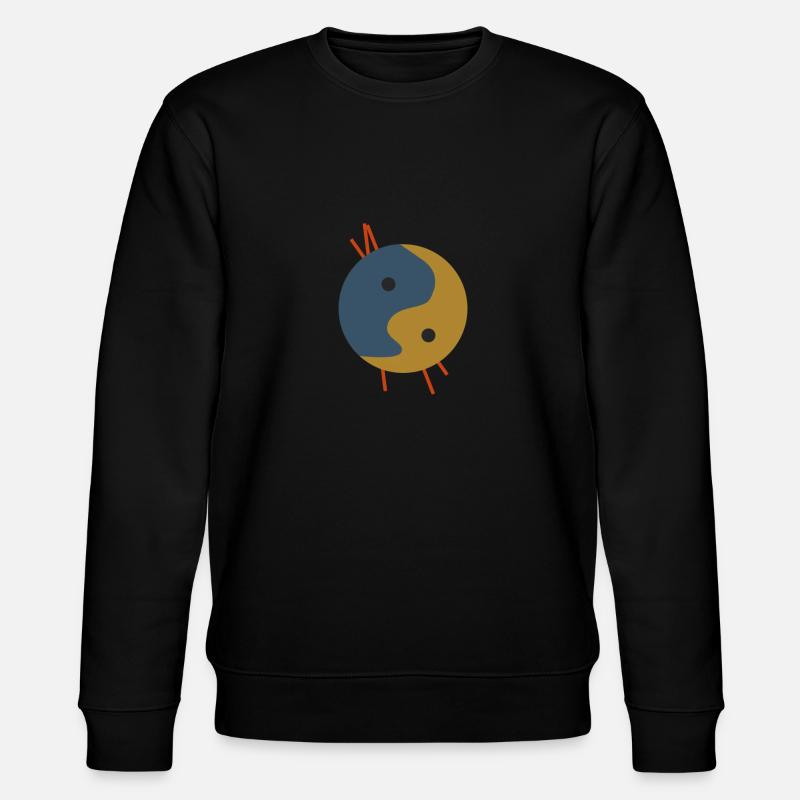 Der Globus - Stanley/Stella Unisex Bio-Sweatshirt CHANGER  - Schwarz