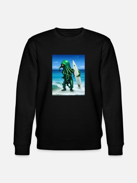 Surfing Octopus - Stanley/Stella Unisex Bio-Sweatshirt CHANGER  - Schwarz