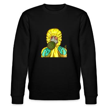 Gasmaske - Stanley/Stella Unisex Bio-Sweatshirt CHANGER  - Schwarz - Vorne - Nik (191cm) & Marisol (170cm)