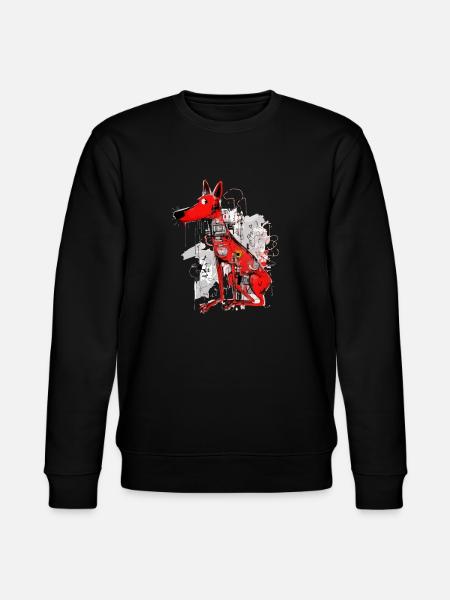 Loko der rote Hund - Stanley/Stella Unisex Bio-Sweatshirt CHANGER  - Schwarz