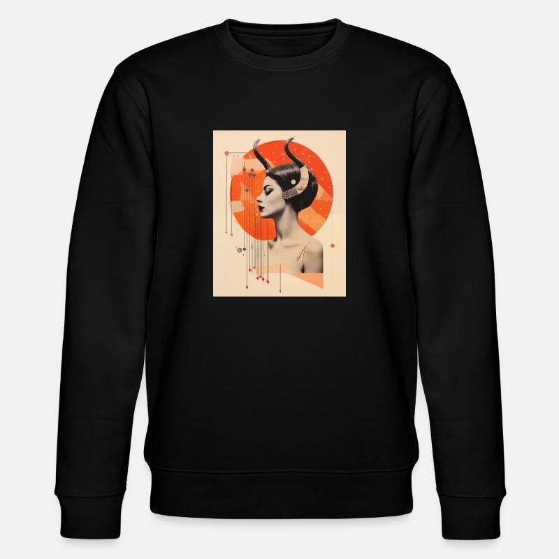 Steinbock-Collage - Stanley/Stella Unisex Bio-Sweatshirt CHANGER  - Schwarz