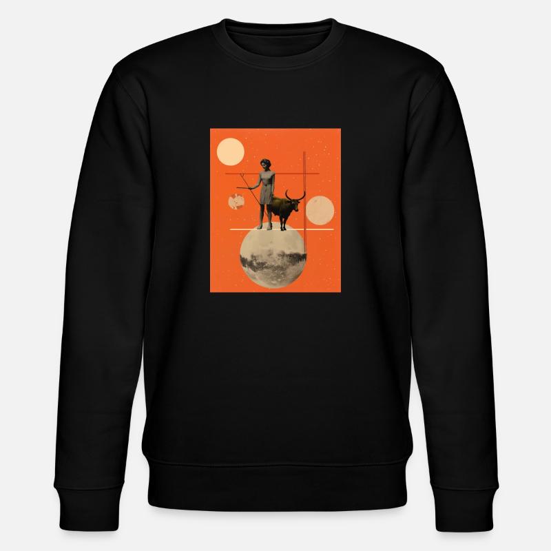 Sagittaire collage art astrologie - Sweat bio CHANGER Stanley/Stella Unisexe - noir