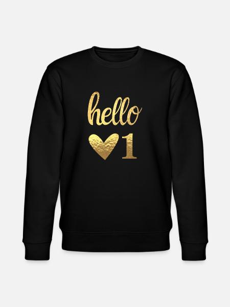 Hello 1 - Stanley/Stella CHANGER Unisex Organic Sweatshirt - black