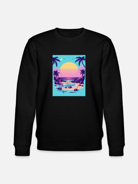 Sunset Serenity - Stanley/Stella Unisex Bio-Sweatshirt CHANGER  - Schwarz