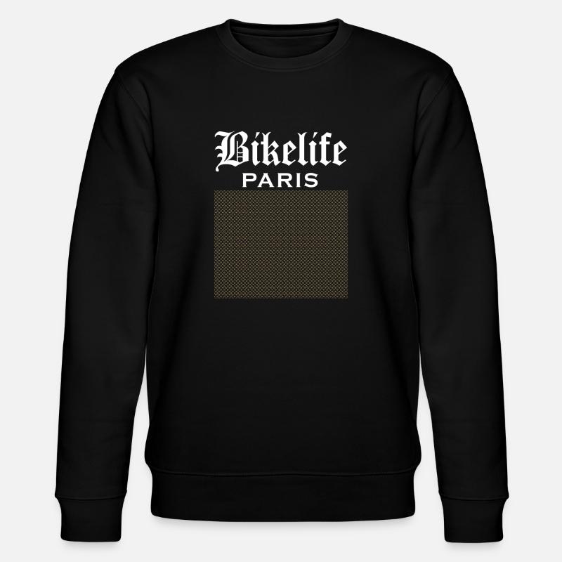 TheRealBikelife Paris Monogramme - Sweat bio CHANGER Stanley/Stella Unisexe - noir