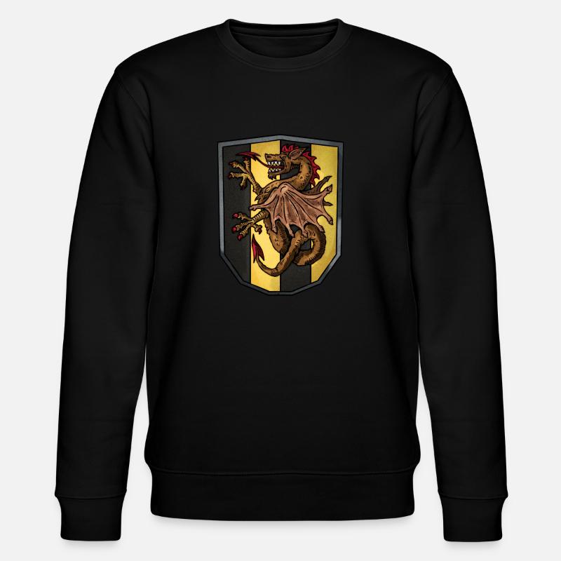 Wappen brauner Drachen - Stanley/Stella Unisex Bio-Sweatshirt CHANGER  - Schwarz