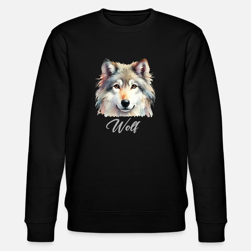 wolf - Stanley/Stella Unisex Bio-Sweatshirt CHANGER  - Schwarz