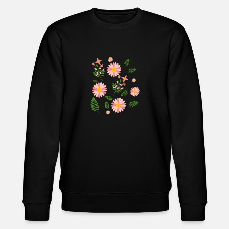 Florales Blumenshirt - Stanley/Stella Unisex Bio-Sweatshirt CHANGER  - Schwarz