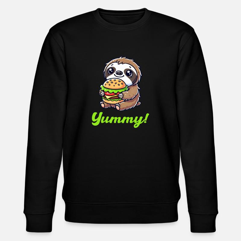 faultier burger 1 - Stanley/Stella Unisex Bio-Sweatshirt CHANGER  - Schwarz
