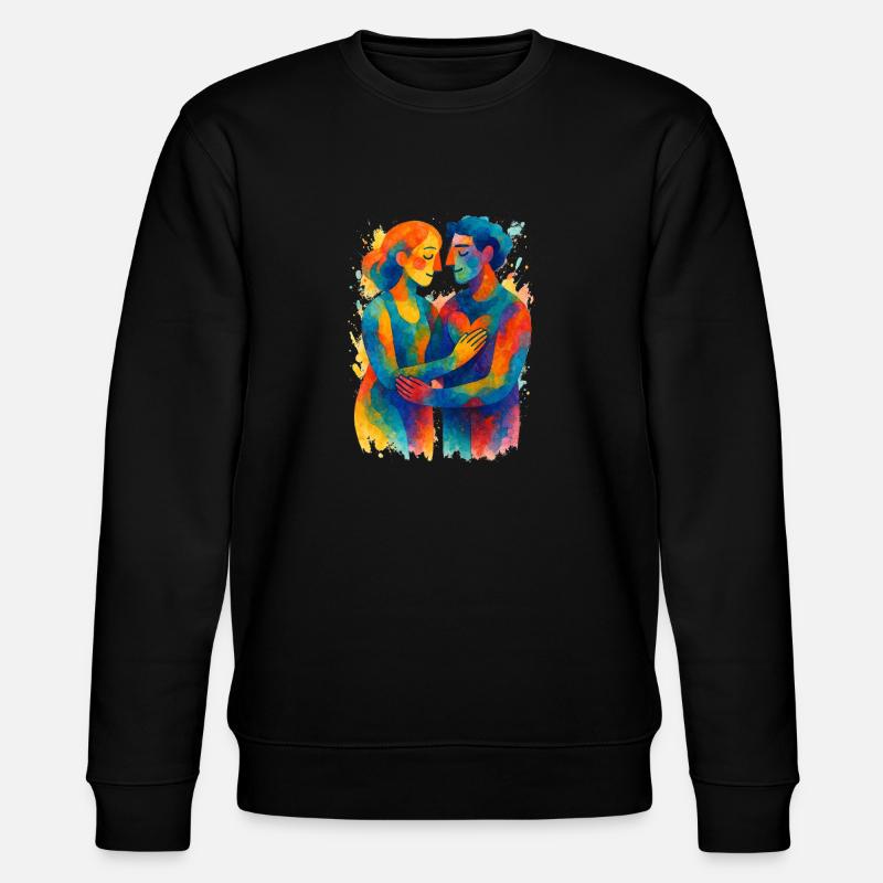 0013 amour abstrait - Sweat bio CHANGER Stanley/Stella Unisexe - noir