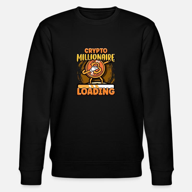 Crypto Millionaire Loading Cryptocurrency BTC - Stanley/Stella Unisex Bio-Sweatshirt CHANGER  - Schwarz