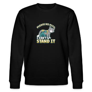 Handicap Wheelchair Design for an Amputation - Stanley/Stella Unisex Bio-Sweatshirt CHANGER  - Schwarz - Vorne - Nik (191cm) & Marisol (170cm)