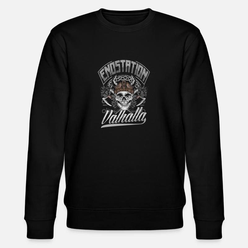 Endstation Valhalla Wikinger Krieger - Stanley/Stella Unisex Bio-Sweatshirt CHANGER  - Schwarz