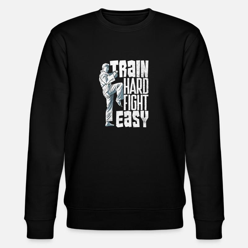 S’entraîner dur combat facile Aikido Karaté Jiu Jitsu - Sweat bio CHANGER Stanley/Stella Unisexe - noir