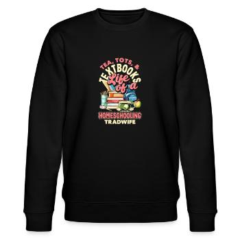 Sip Back Relax and Spice It Up Margarita Mode On - Stanley/Stella Unisex Bio-Sweatshirt CHANGER  - Schwarz - Vorne - Nik (191cm) & Marisol (170cm)