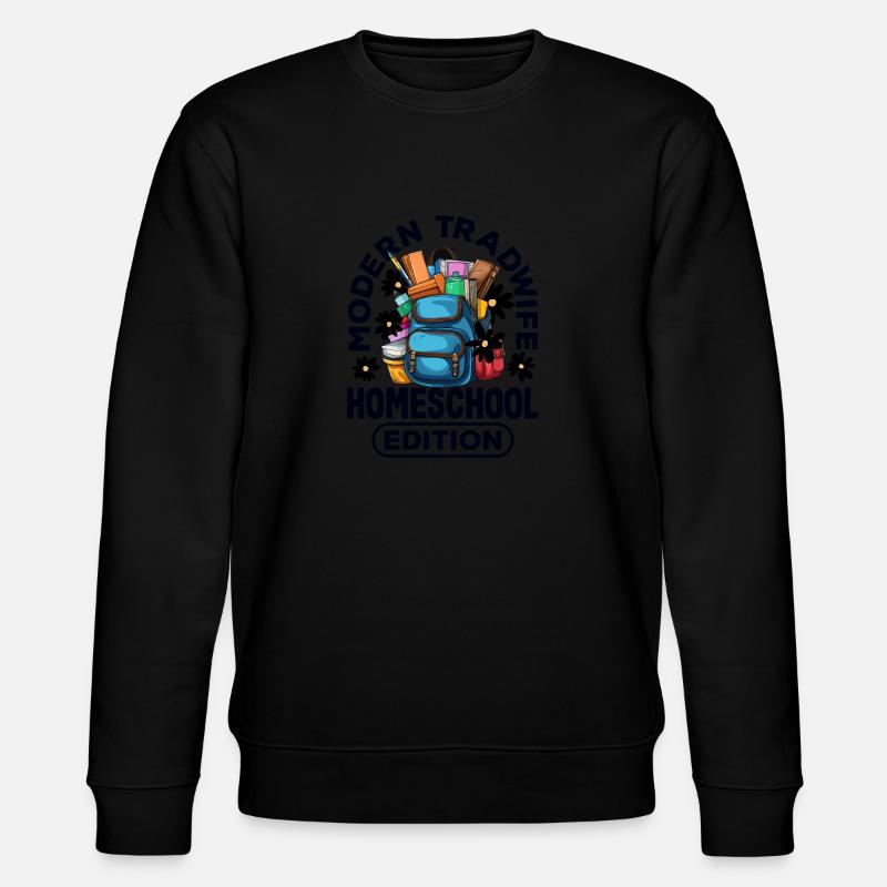 Classique Homeschool Maman Tradwife Homeschooling - Sweat bio CHANGER Stanley/Stella Unisexe - noir