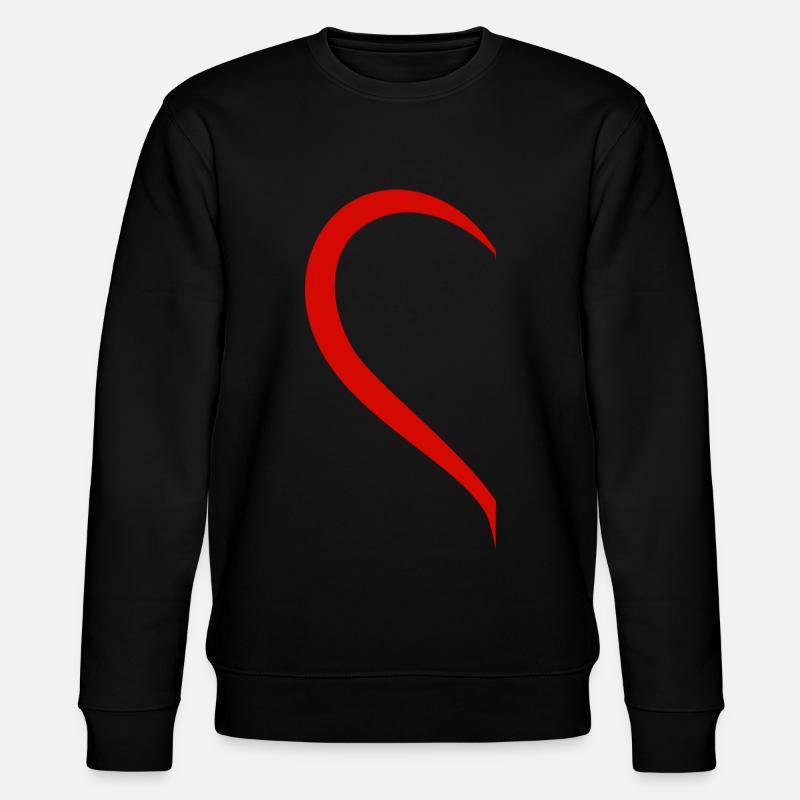 Herz rot Liebe - Stanley/Stella Unisex Bio-Sweatshirt CHANGER  - Schwarz