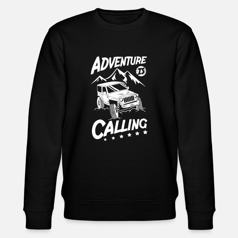 Adventure is Calling Jeeps - Stanley/Stella Unisex Bio-Sweatshirt CHANGER  - Schwarz