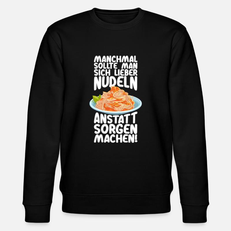 Statt Sorgen Nudeln machen - Stanley/Stella Unisex Bio-Sweatshirt CHANGER - Schwarz