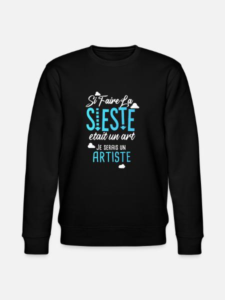 Faire la sieste Humour Drôle Cadeau Dormeur - Sweat bio CHANGER Stanley/Stella Unisexe - noir