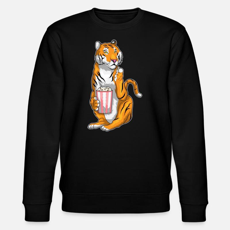 Maïs soufflé Tiger - Sweat bio CHANGER Stanley/Stella Unisexe - noir