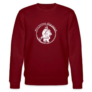 Knight Neither abandonment Nor retirement - Stanley/Stella CHANGER Unisex Organic Sweatshirt - burgundy - Front - Nik (191cm) & Marisol (170cm)