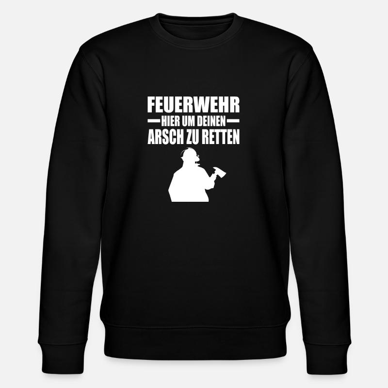 Feuerwehr - Stanley/Stella Unisex Bio-Sweatshirt CHANGER  - Schwarz
